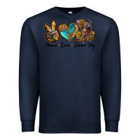 Navy peace love duroc pig Premium Sweatshirt - LillyAllenDesigns