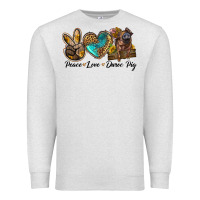 Oatmeal Heather peace love duroc pig Premium Sweatshirt - LillyAllenDesigns