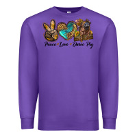 Purple peace love duroc pig Premium Sweatshirt - LillyAllenDesigns