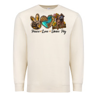 Sandshell peace love duroc pig Premium Sweatshirt - LillyAllenDesigns
