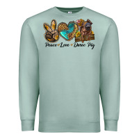 Seafoam peace love duroc pig Premium Sweatshirt - LillyAllenDesigns