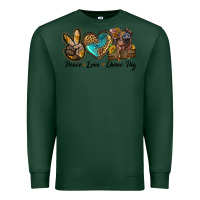 Sports Green peace love duroc pig Premium Sweatshirt - LillyAllenDesigns