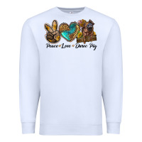 White peace love duroc pig Premium Sweatshirt - LillyAllenDesigns