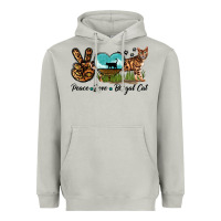 Moon Dust Peace Love Bengal Cat Heavyweight Hoodie - LillyAllenDesigns