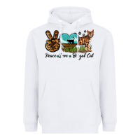 Peace Love Bengal Cat Heavyweight Hoodie | Teevron