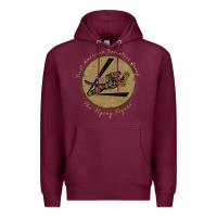 Burgundy flying tigers squadron wwii leather patch design Premium Hoodie - tuanDangUi