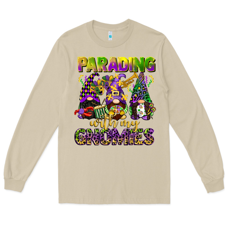 Parading With My Gnomies Mardi Gras Long Sleeve Tee by CowGirlArtShop | Teevron