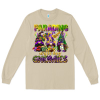 Mushroom parading with my gnomies mardi gras Long Sleeve Tee - CowGirlArtShop