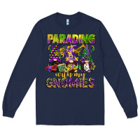 Navy parading with my gnomies mardi gras Long Sleeve Tee - CowGirlArtShop