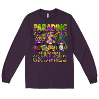 Plum parading with my gnomies mardi gras Long Sleeve Tee - CowGirlArtShop