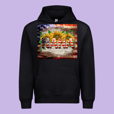 Patriotic Nana Urban Hoodie Designed By Barkaloodesign