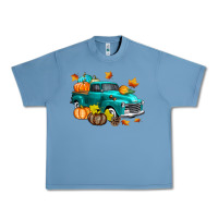 Pebble Blue Fall Farm Truck Urban Heavy Tee - texasbilliewilder