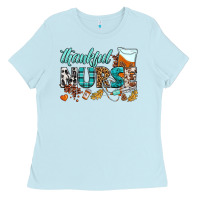 Baby Blue thankful nurse Ladies Tee - BundleAndBundleShop
