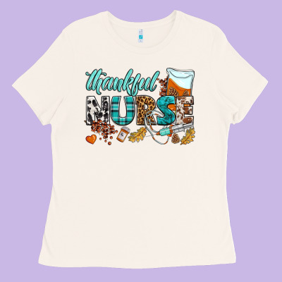 Thankful Nurse Ladies Tee Designed By Bundleandbundleshop