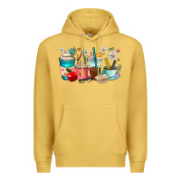 Antique Gold teacher coffee cups Premium Hoodie - RanaPortraitStore