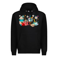 Black teacher coffee cups Premium Hoodie - RanaPortraitStore