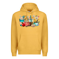 Mustard teacher coffee cups Premium Hoodie - RanaPortraitStore