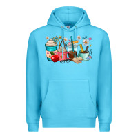 Ocean Blue teacher coffee cups Premium Hoodie - RanaPortraitStore