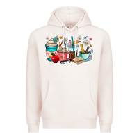 Pale Pink teacher coffee cups Premium Hoodie - RanaPortraitStore