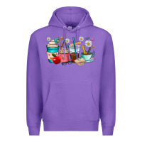 Purple teacher coffee cups Premium Hoodie - RanaPortraitStore