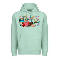Seafoam teacher coffee cups Premium Hoodie - RanaPortraitStore