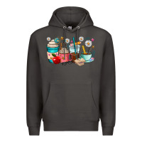 Smoke teacher coffee cups Premium Hoodie - RanaPortraitStore