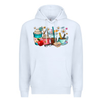 White teacher coffee cups Premium Hoodie - RanaPortraitStore