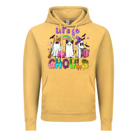 Vintage Mustard Let's go ghouls Vintage Hoodie - NancyCooperArtShop
