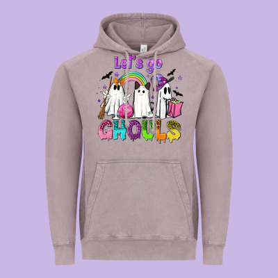 Let's Go Ghouls Vintage Hoodie Designed By Nancycooperartshop