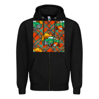 Black fall truck seamless pattern Zipper Hoodie - BundleAndBundleShop