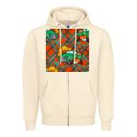Sandshell fall truck seamless pattern Zipper Hoodie - BundleAndBundleShop