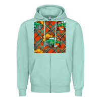 Seafoam fall truck seamless pattern Zipper Hoodie - BundleAndBundleShop