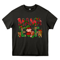 Asphalt Mama Elf with Gift Christmas Heavy Core Tee - NancyCooperArtShop