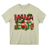 Mossy Mama Elf with Gift Christmas Heavy Core Tee - NancyCooperArtShop