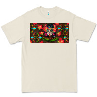Bone Chingona Sugar Skull License Plate Premium Tee - BundleAndBundleShop