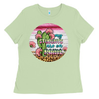 Matcha my students are on point round earring Ladies Tee - BundleAndBundleShop