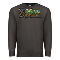 Smoke Peace Love Peacock Bass Premium Sweatshirt - LillyAllenDesigns