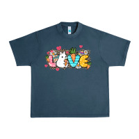 Midnight Navy Love Easter Urban Heavy Tee - NancyCooperArtShop