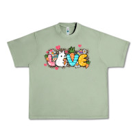 Oil Green Love Easter Urban Heavy Tee - NancyCooperArtShop