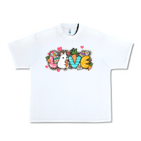 White Love Easter Urban Heavy Tee - NancyCooperArtShop