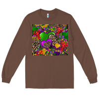 Chestnut mardi gras hearts Long Sleeve Tee - CowGirlArtShop