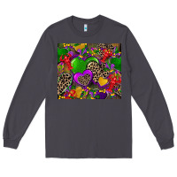 Smoke mardi gras hearts Long Sleeve Tee - CowGirlArtShop
