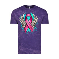 Cloud Purple cancer ribbon with angel wings Vintage Tee - NancyCooperArtShop