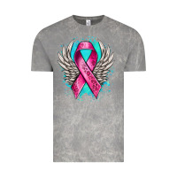 Cloud Rock cancer ribbon with angel wings Vintage Tee - NancyCooperArtShop