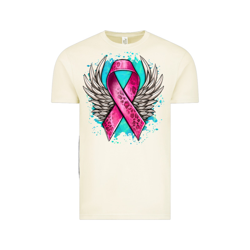 Cancer Ribbon With Angel Wings Vintage Tee by NancyCooperArtShop | Teevron