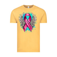 Vintage Mustard cancer ribbon with angel wings Vintage Tee - NancyCooperArtShop
