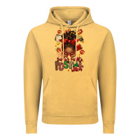 Vintage Mustard santas favorite postal worker afro messy bun Vintage Hoodie - texasbilliewilder