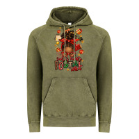 Vintage Olive santas favorite postal worker afro messy bun Vintage Hoodie - texasbilliewilder