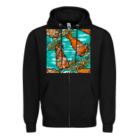 Black fall gnomes seamless pattern Zipper Hoodie - BundleAndBundleShop