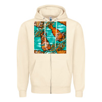 Sandshell fall gnomes seamless pattern Zipper Hoodie - BundleAndBundleShop